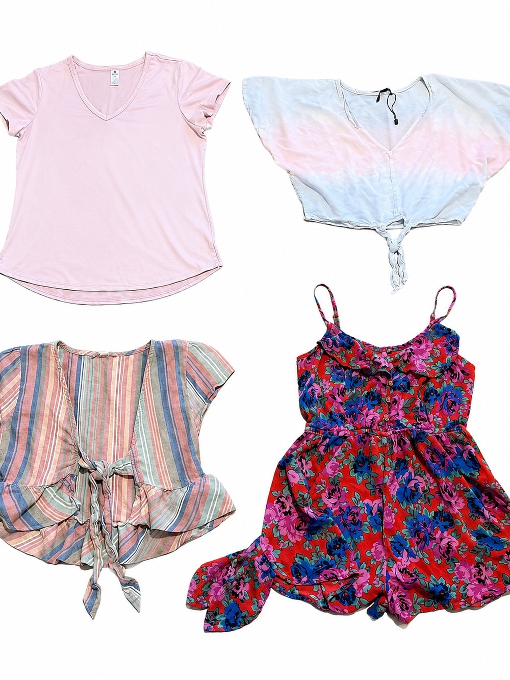 Size M Summer Bundle 4pcs BOG floral Romper+Aeropostale+Sim & Sam+90 Degree Top